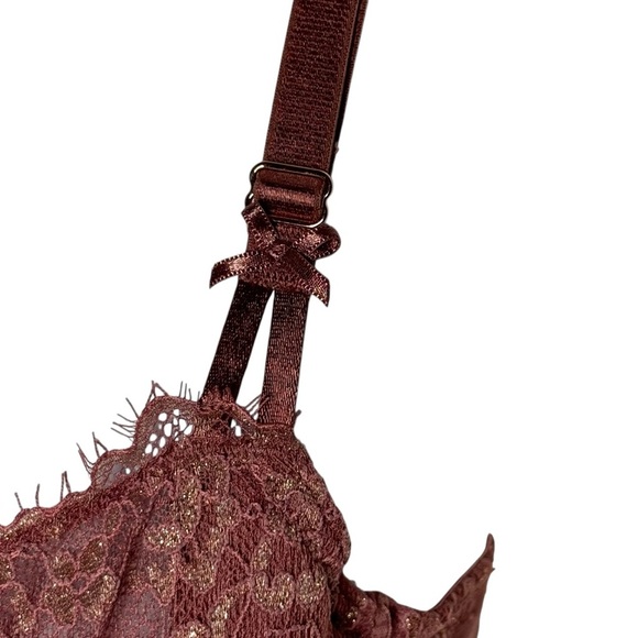 Victoria's Secret Wicked Unlined Lace Bra Dream Angels Push Up Bra 34D - Picture 6 of 10